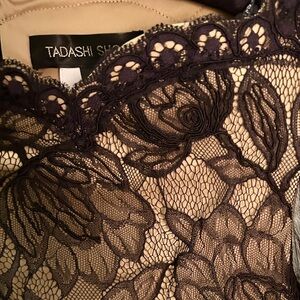 Tadashi Shoji Beige Midi Dress